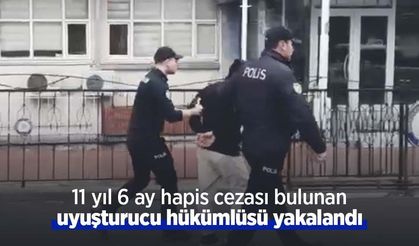 11 yıl 6 ay hapis cezası bulunan uyuşturucu hükümlüsü yakalandı