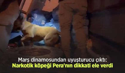 Marş dinamosundan uyuşturucu çıktı: Narkotik köpeği Pera'nın dikkati ele verdi