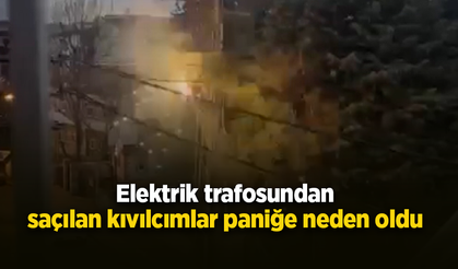 Elektrik trafosundan saçılan kıvılcımlar paniğe neden oldu