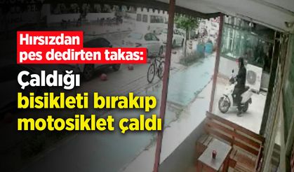 Hırsızdan pes dedirten takas: Çaldığı bisikleti bırakıp motosiklet çaldı