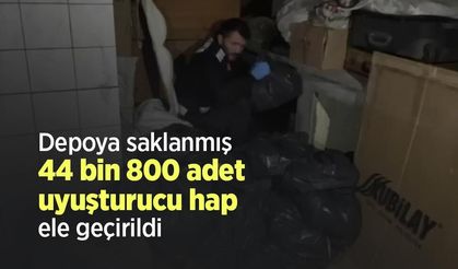 Depoya saklanmış 44 bin 800 adet uyuşturucu hap ele geçirildi