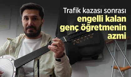 Trafik kazası sonrası engelli kalan genç öğretmenin azmi