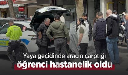 Yaya geçidinde aracın çarptığı öğrenci hastanelik oldu