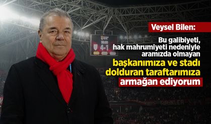 Bu galibiyet, hak mahrumiyeti nedeniyle aramızda olmayan başkanımıza ve stadı dolduran taraftarımıza armağan ediyorum.