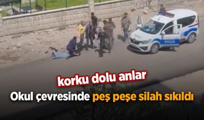 Okul çevresinde peş peşe silah sıkıldı