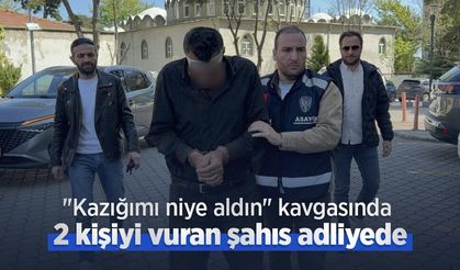 "Kazığımı niye aldın" kavgasında 2 kişiyi vuran şahıs adliyede