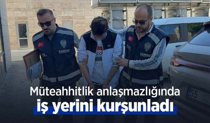 Müteahhitlik anlaşmazlığında iş yerini kurşunladı