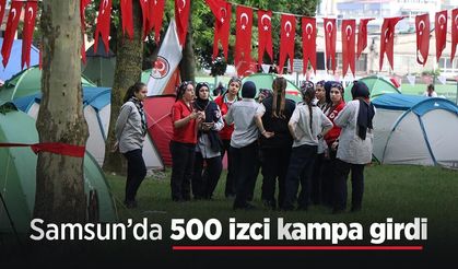 Samsun’da 500 izci kampa girdi