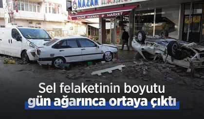 Sel felaketinin boyutu gün ağarınca ortaya çıktı