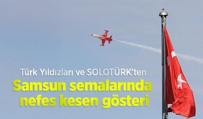 Türk Yıldızları ve SOLOTÜRK’ten Samsun semalarında nefes kesen gösteri