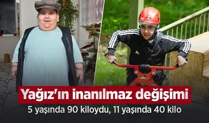 Yağız'ın inanılmaz değişimi: 5 yaşında 90 kiloydu, 11 yaşında 40 kilo