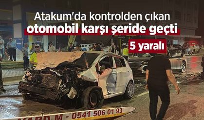 Atakum'da kontrolden çıkan otomobil karşı şeride geçti: 5 yaralı