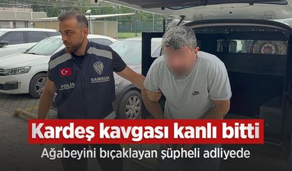 Kardeş kavgası kanlı bitti: Ağabeyini bıçaklayan şüpheli adliyede