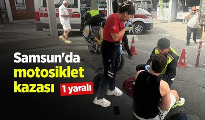 Samsun'da motosiklet kazası: 1 yaralı