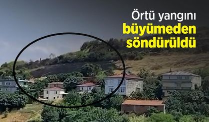 Örtü yangını büyümeden söndürüldü