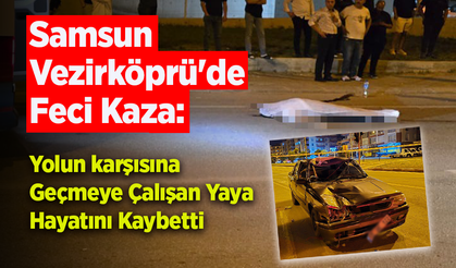 Samsun Vezirköprü'de Feci Kaza
