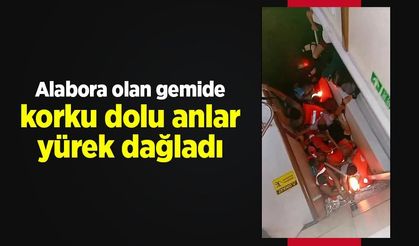 Alabora olan gemide korku dolu anlar yürek dağladı