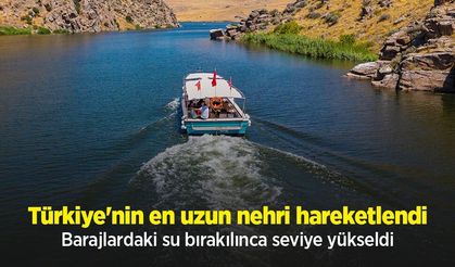 Türkiye'nin en uzun nehri hareketlendi: Barajlardaki su bırakılınca seviye yükseldi