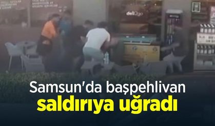 Samsun'da başpehlivan saldırıya uğradı