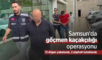 Samsun’da göçmen kaçakçılığı operasyonu: 13 Afgan yakalandı, 2 şüpheli tutuklandı