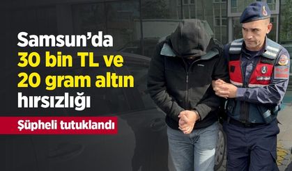 Samsun’da 30 bin TL ve 20 gram altın hırsızlığı: Şüpheli tutuklandı