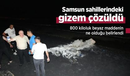 Samsun sahillerindeki gizem çözüldü: 800 kiloluk beyaz maddenin ne olduğu belirlendi