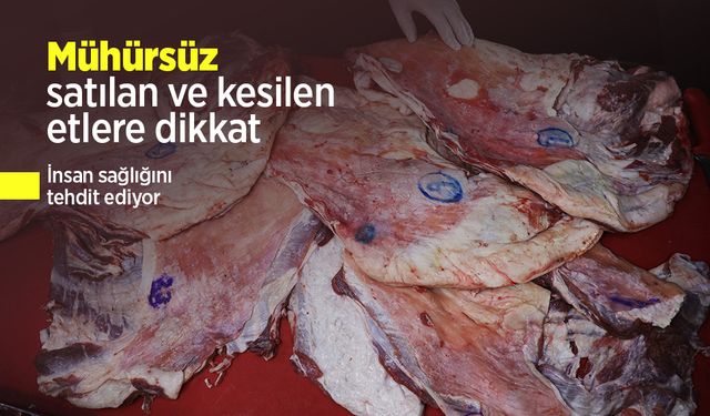 Mühürsüz satılan ve kesilen etlere dikkat: İnsan sağlığını tehdit ediyor