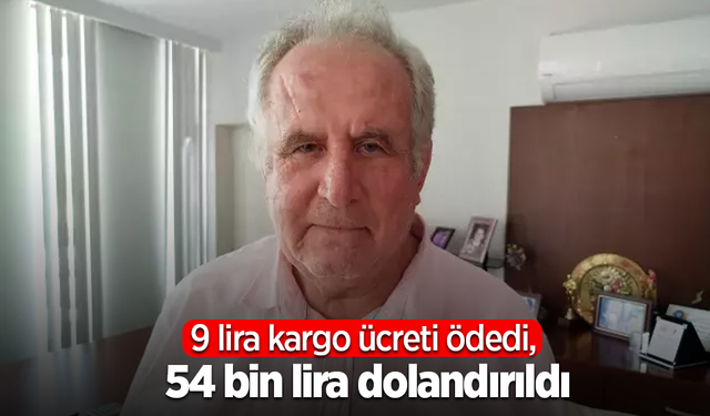 9 lira kargo ücreti ödedi, 54 bin lira dolandırıldı