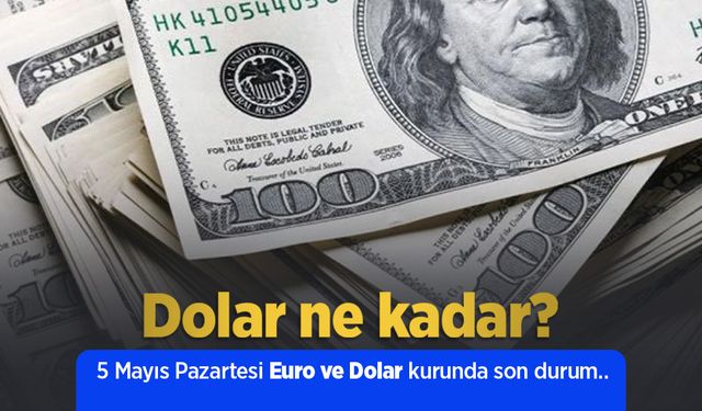 5 Mayıs 2025 Güncel Dolar ve Euro Kuru: Anlık Döviz Fiyatları
