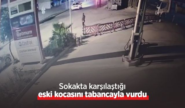 Sokakta karşılaştığı eski kocasını tabancayla vurdu