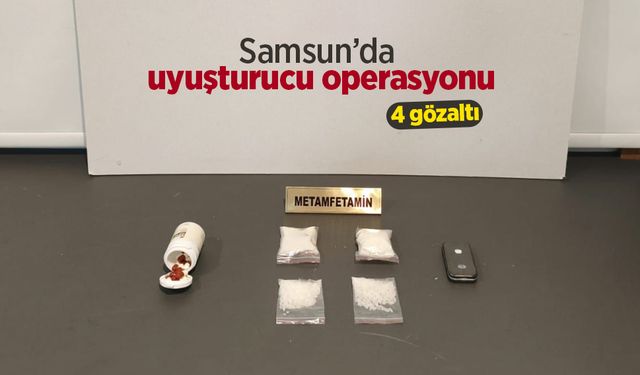 Samsun’da uyuşturucu operasyonu: 4 gözaltı