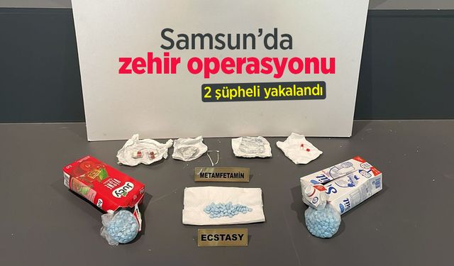 Samsun’da zehir operasyonu: 2 şüpheli yakalandı