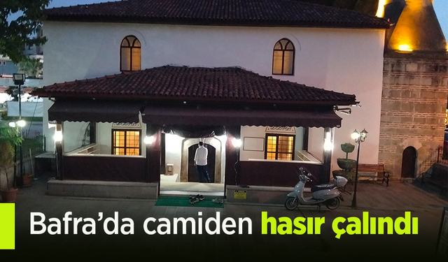Bafra’da camiden hasır çalındı.