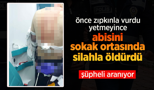 Önce zıpkınla vurdu yetmeyince abisini sokak ortasında silahla öldürdü.