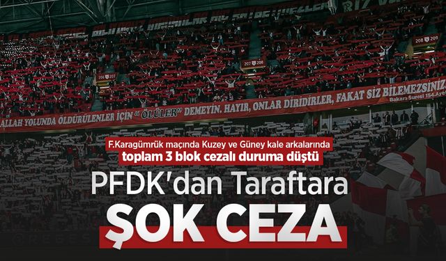 PFDK'dan Samsunspor taraftarına şok ceza