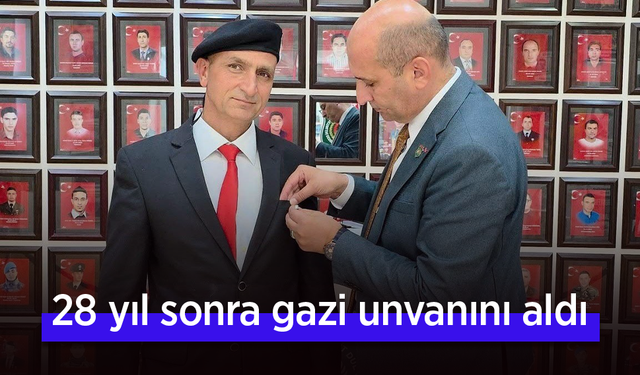 28 yıl sonra gazi unvanını aldı.