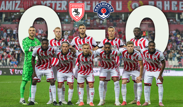 Samsunspor Kasımpaşa maçı beraberlikte sona erdi.