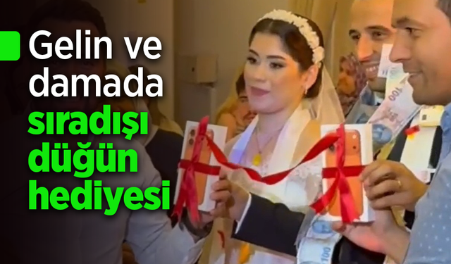 Gelin ve damada sıradışı düğün hediyesi.