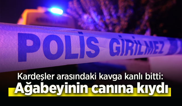 Kardeşler arasındaki kavga kanlı bitti: Ağabeyinin canına kıydı.