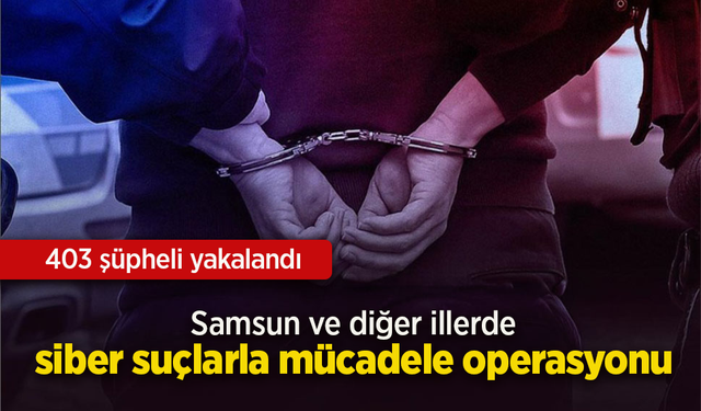Samsun ve diğer illerde siber suçlarla mücadele operasyonu