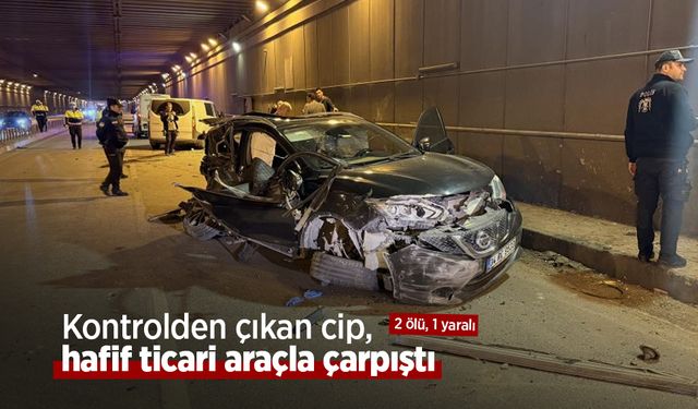 Kontrolden çıkan cip, hafif ticari araçla çarpıştı: 2 ölü, 1 yaralı