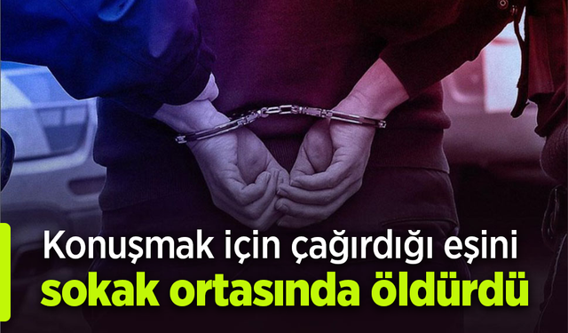 Konuşmak için çağırdığı eşini sokak ortasında öldürdü