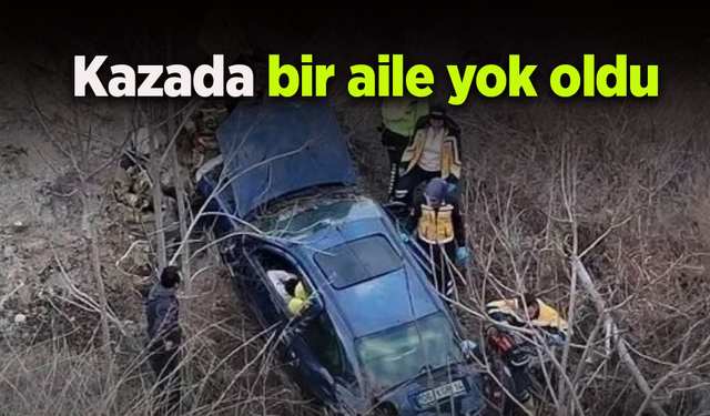 Kazada bir aile yok oldu