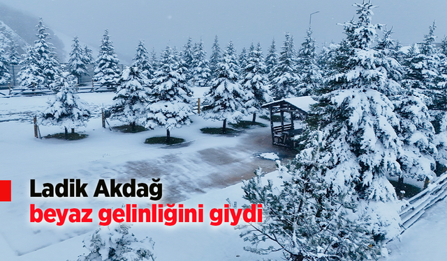 Ladik Akdağ beyaz gelinliğini giydi