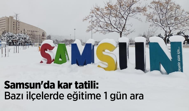 Samsun'da kar tatili: Bazı ilçelerde eğitime 1 gün ara