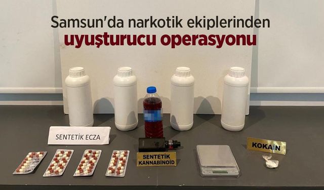 Samsun'da narkotik ekiplerinden uyuşturucu operasyonu