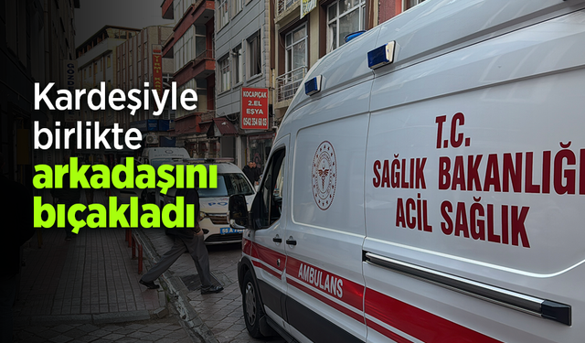 Kardeşiyle birlikte arkadaşını bıçakladı