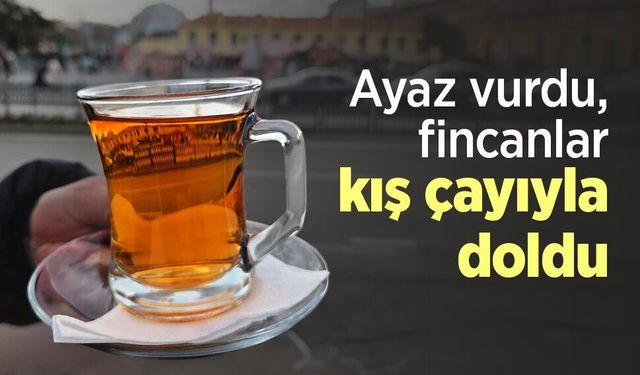 Ayaz vurdu, fincanlar kış çayıyla doldu