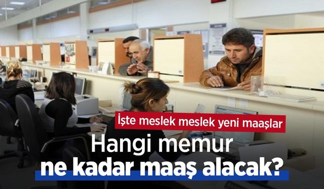 Hangi memur ne kadar maaş alacak? İşte meslek meslek yeni maaşlar