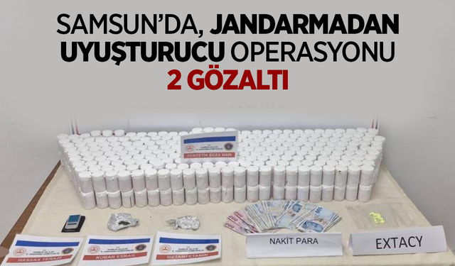Samsun’da jandarmadan uyuşturucu operasyonu: 2 gözaltı
